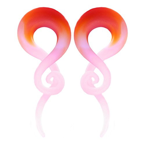 Rose Blossom 316L Surgical Steel Ear Gauge Hanging Taper Sold as a Pair Rose Blossom 316L Surgical Steel Ear Gauge Hanging Taper Sold as a Pair